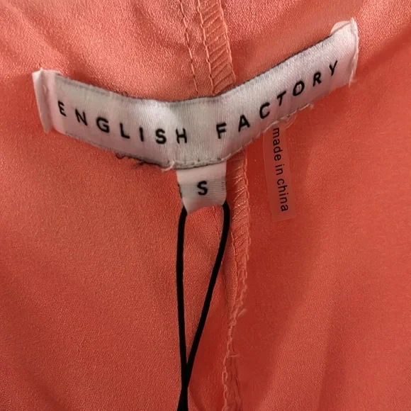 NWT English Factory Pink Color Block Spaghetti Maxi, sz S - Picture 7 of 7